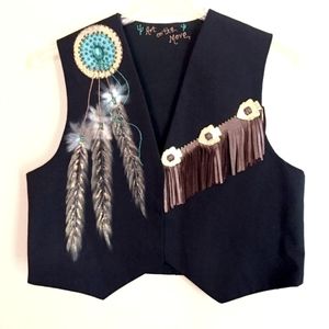 Unique Handmade Hand painted Artsy Vest